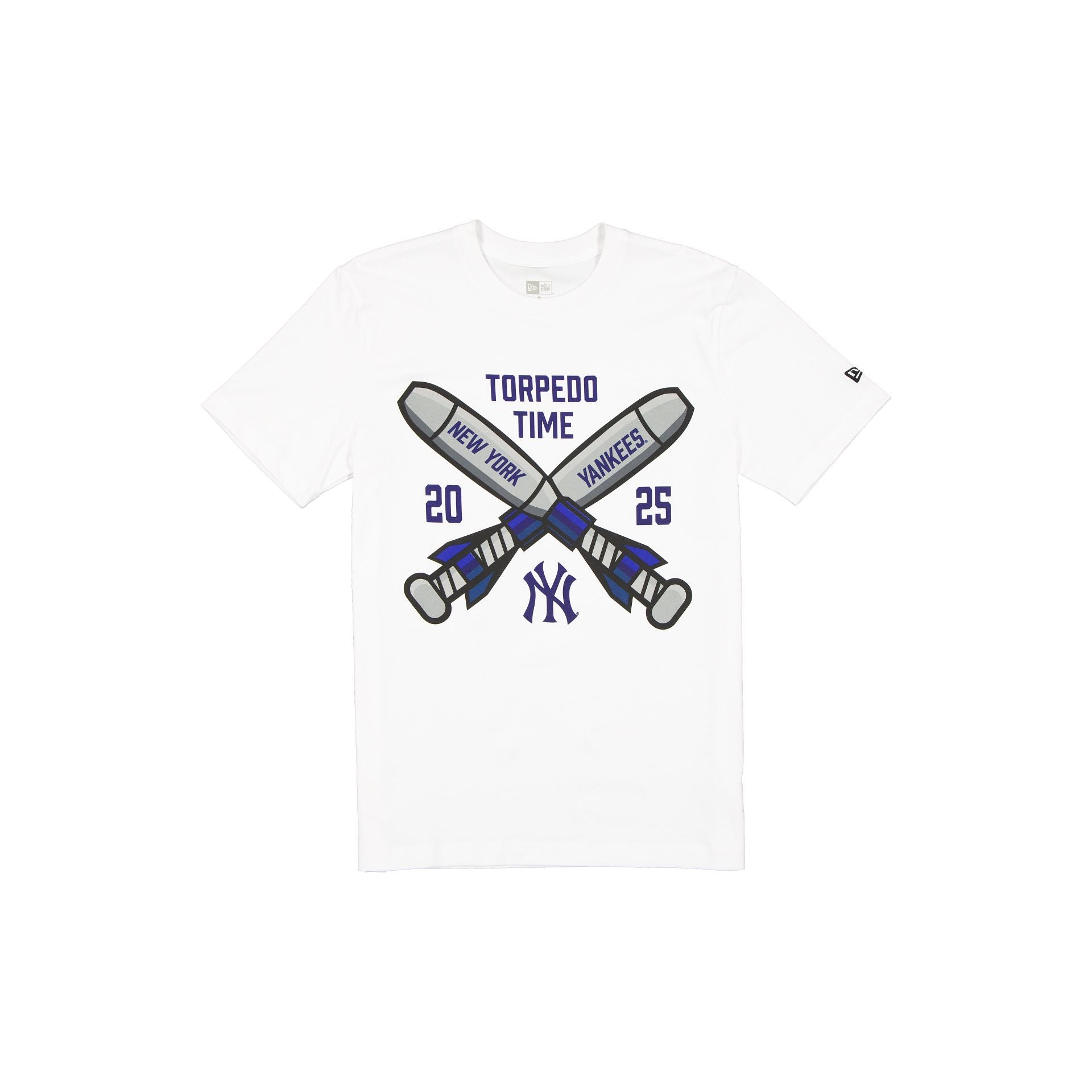 New York Yankees Torpedo Time White T-Shirt