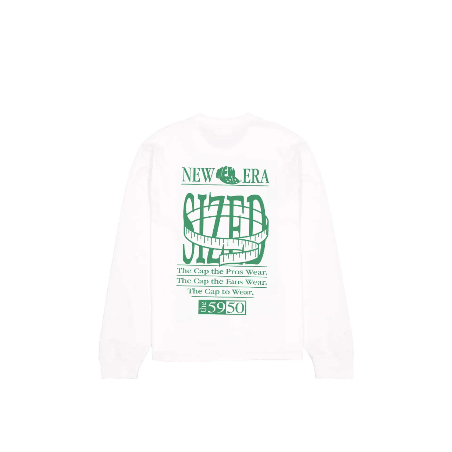 Sized Graphic College White Long Sleeve T-Shirt