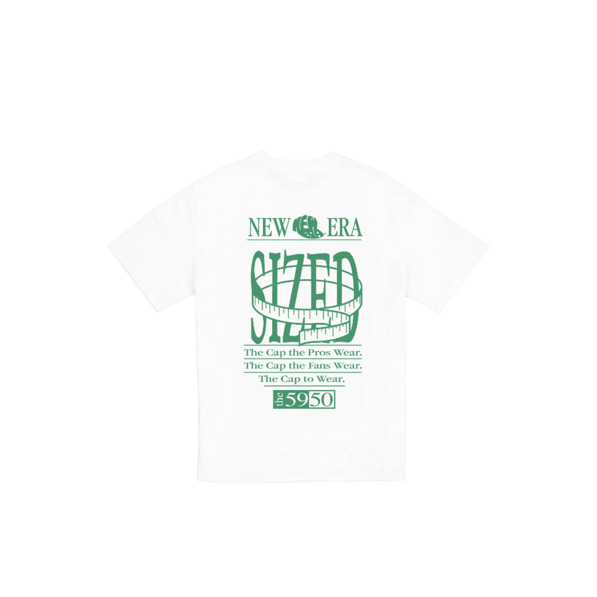 Sized Graphic College White T-Shirt