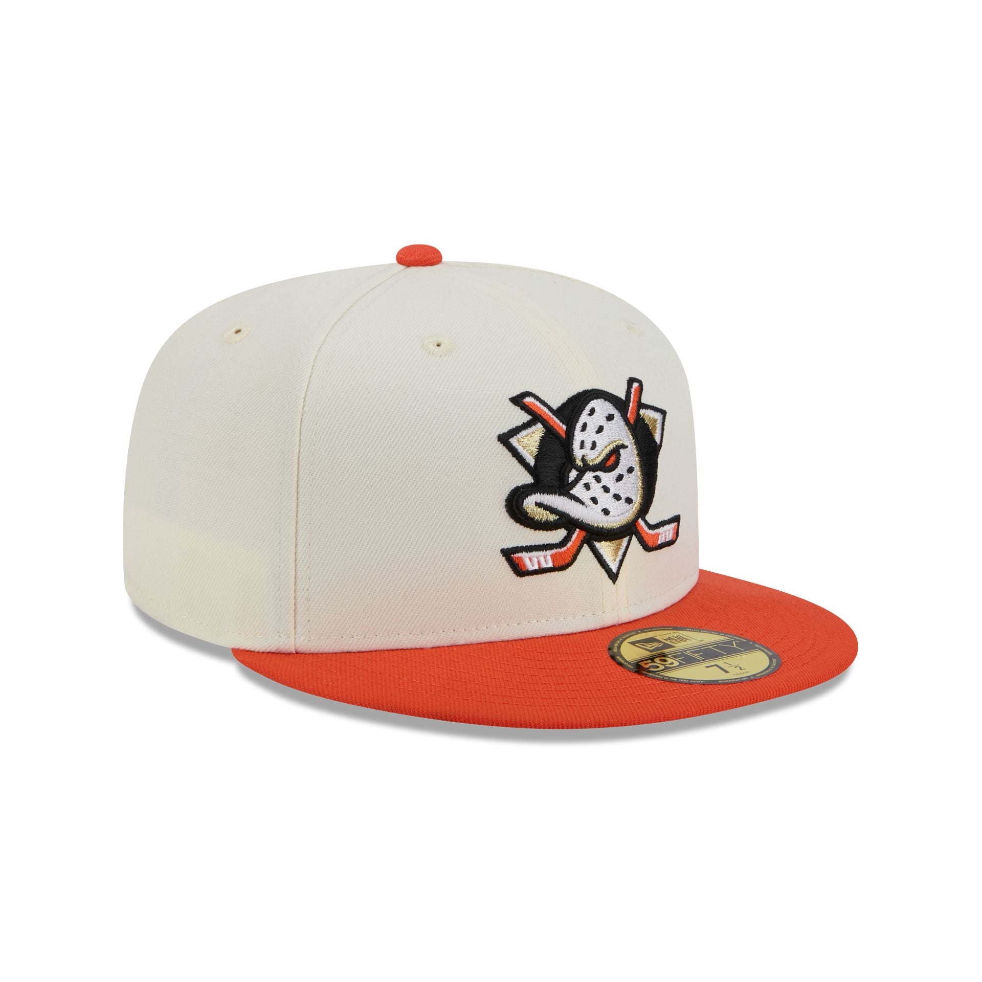 Anaheim Ducks Chrome White 59FIFTY Fitted Hat