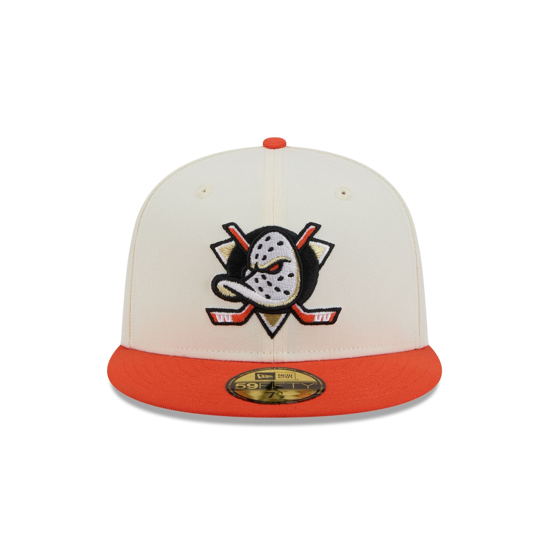 Anaheim Ducks Chrome White 59FIFTY Fitted Hat