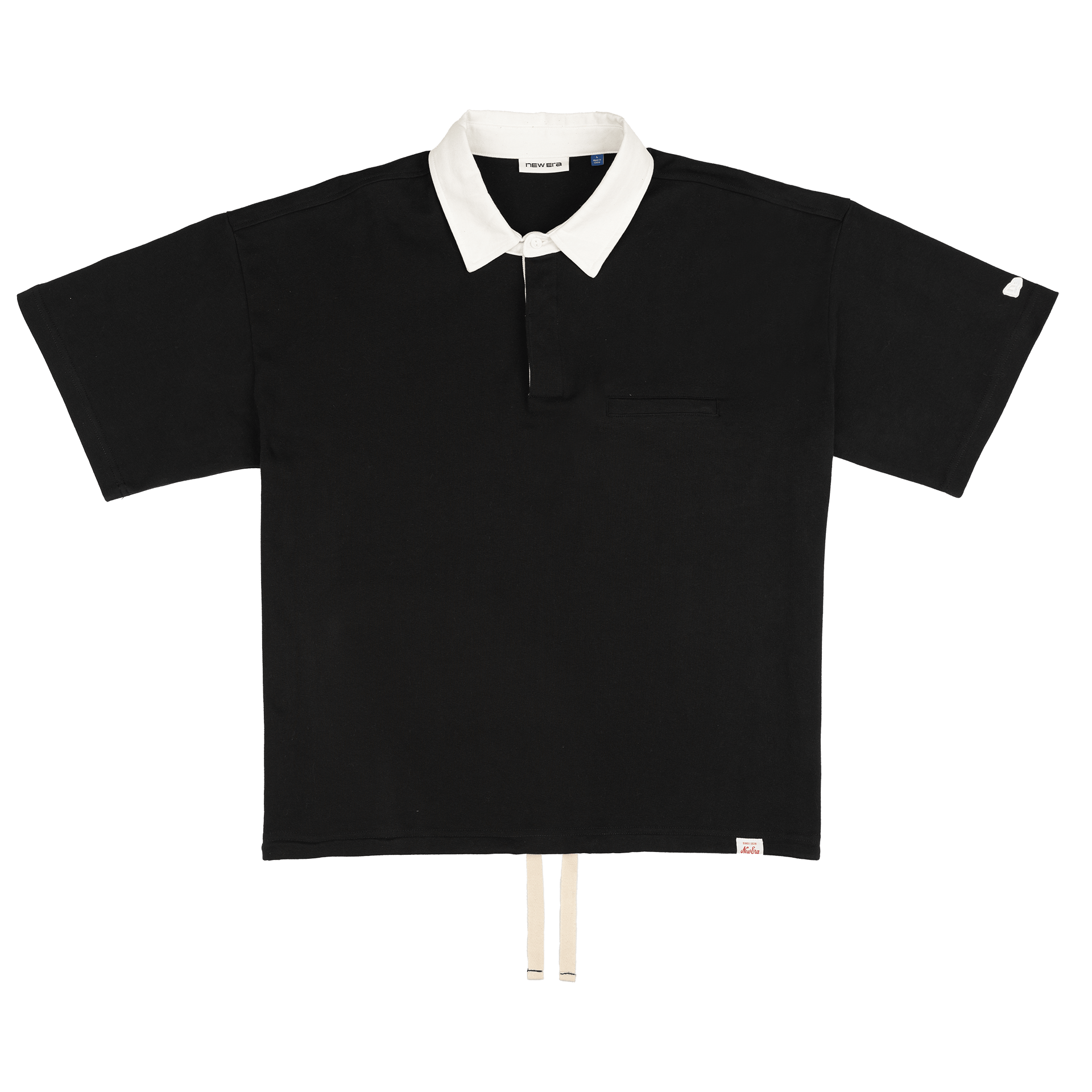 New Era Branded Alden Black Rugby Shirt