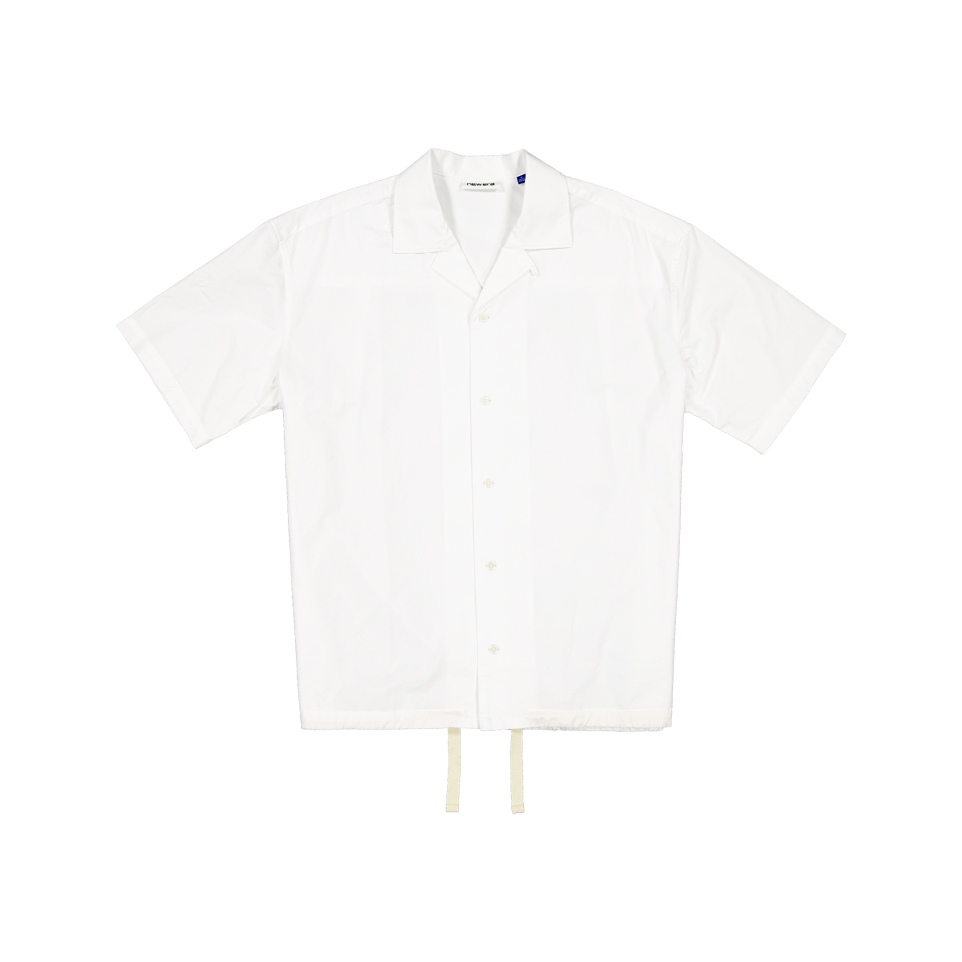New Era Branded Resort Optic White Open Collared Shirt