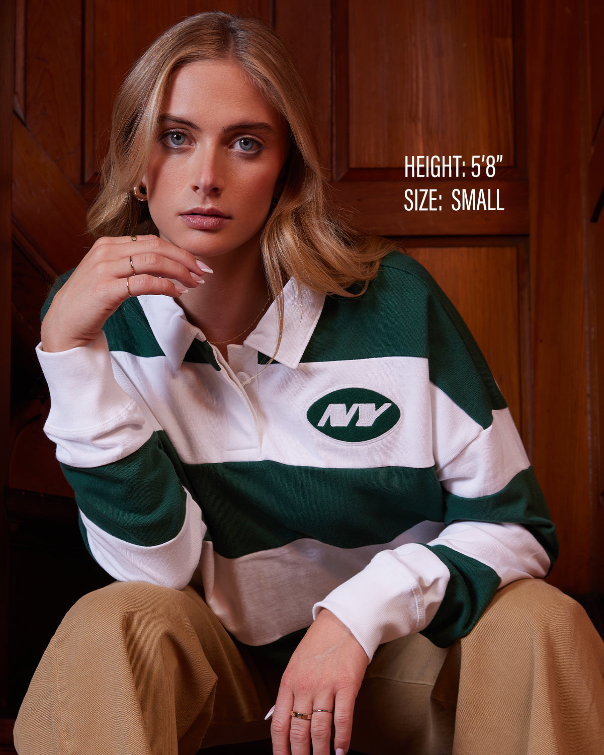 NEW YORK JETS CLUBHOUSE HALL '47 RAVEN RUGBY WOMENS