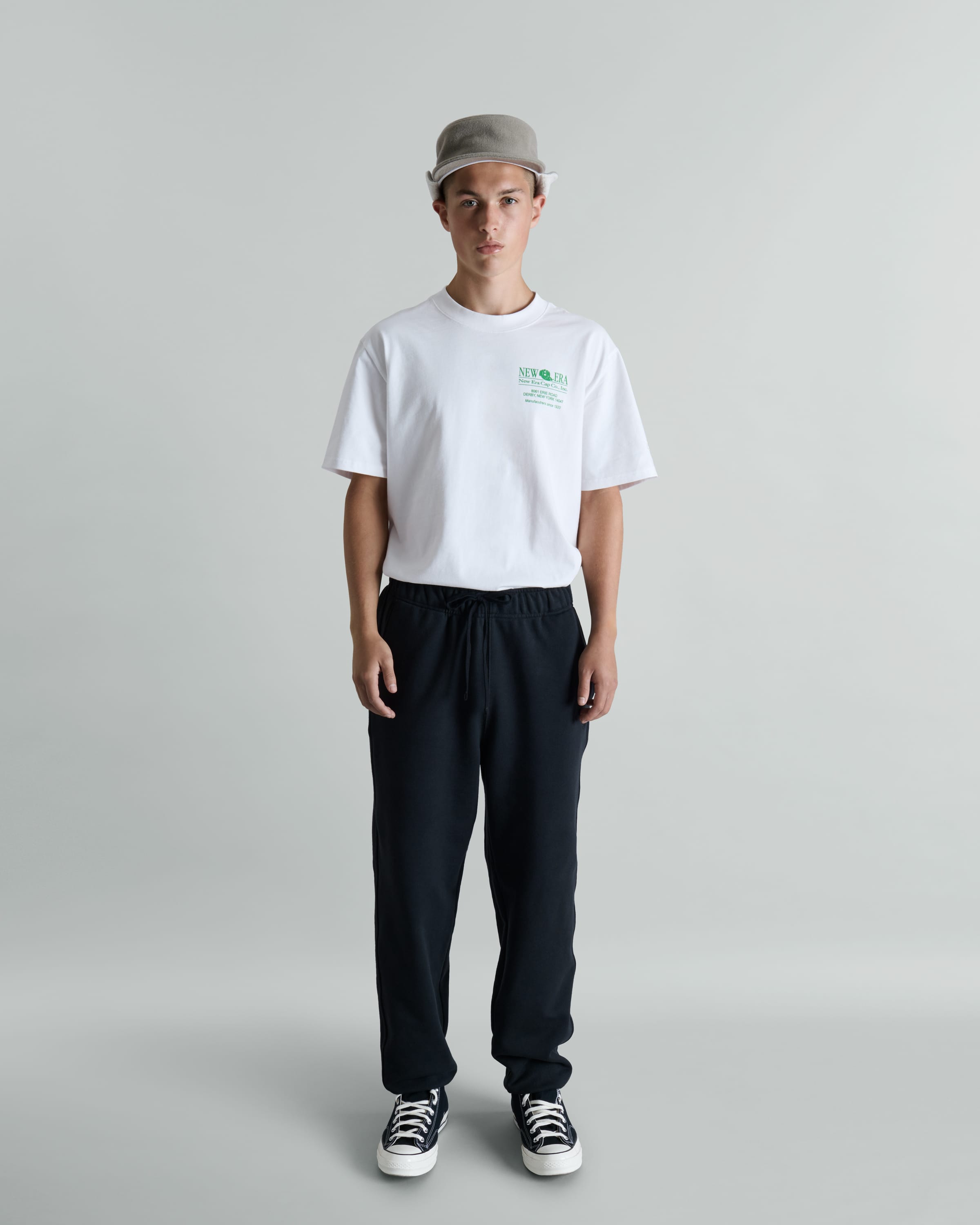 Sized Graphic College White T-Shirt