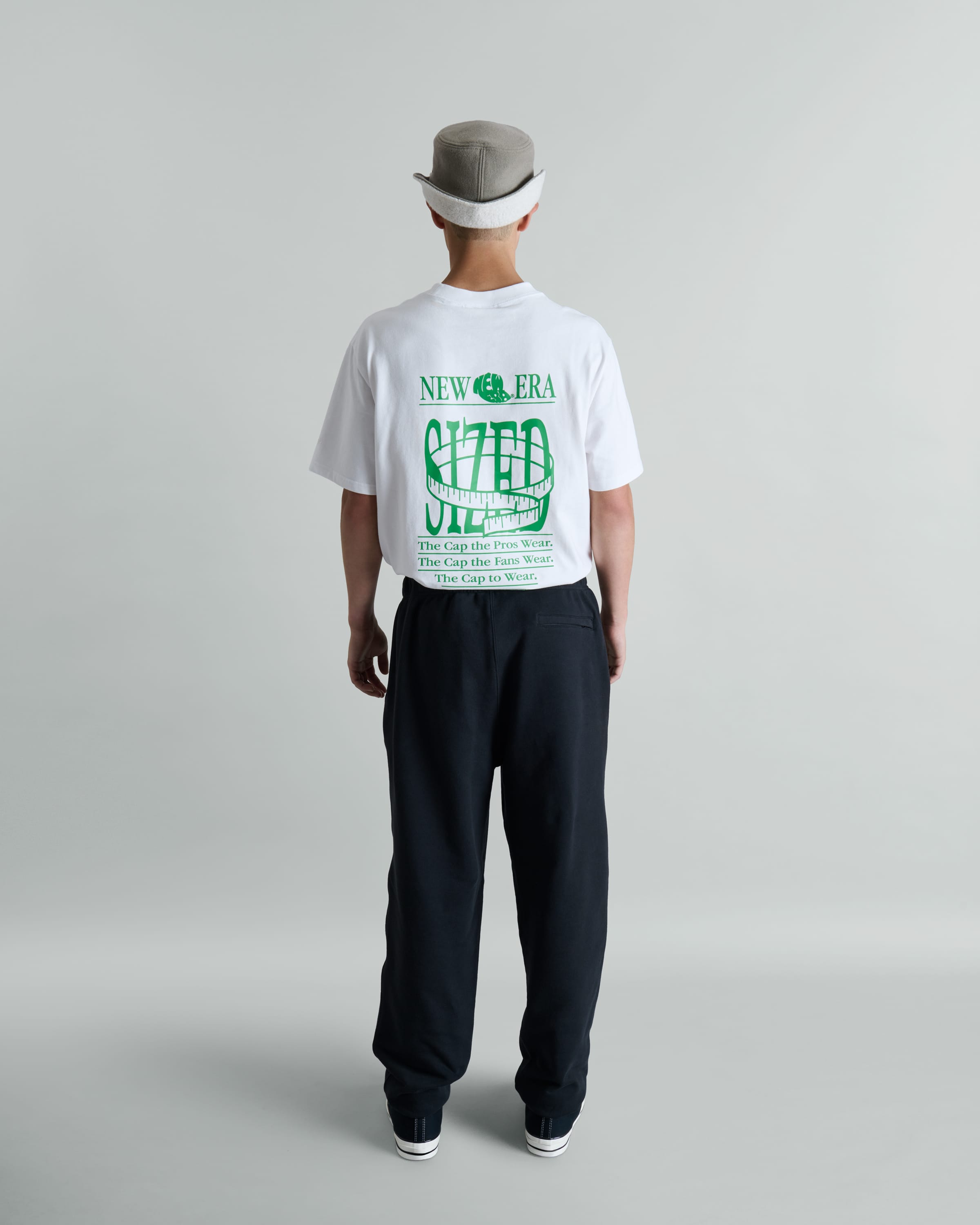 Sized Graphic College White T-Shirt