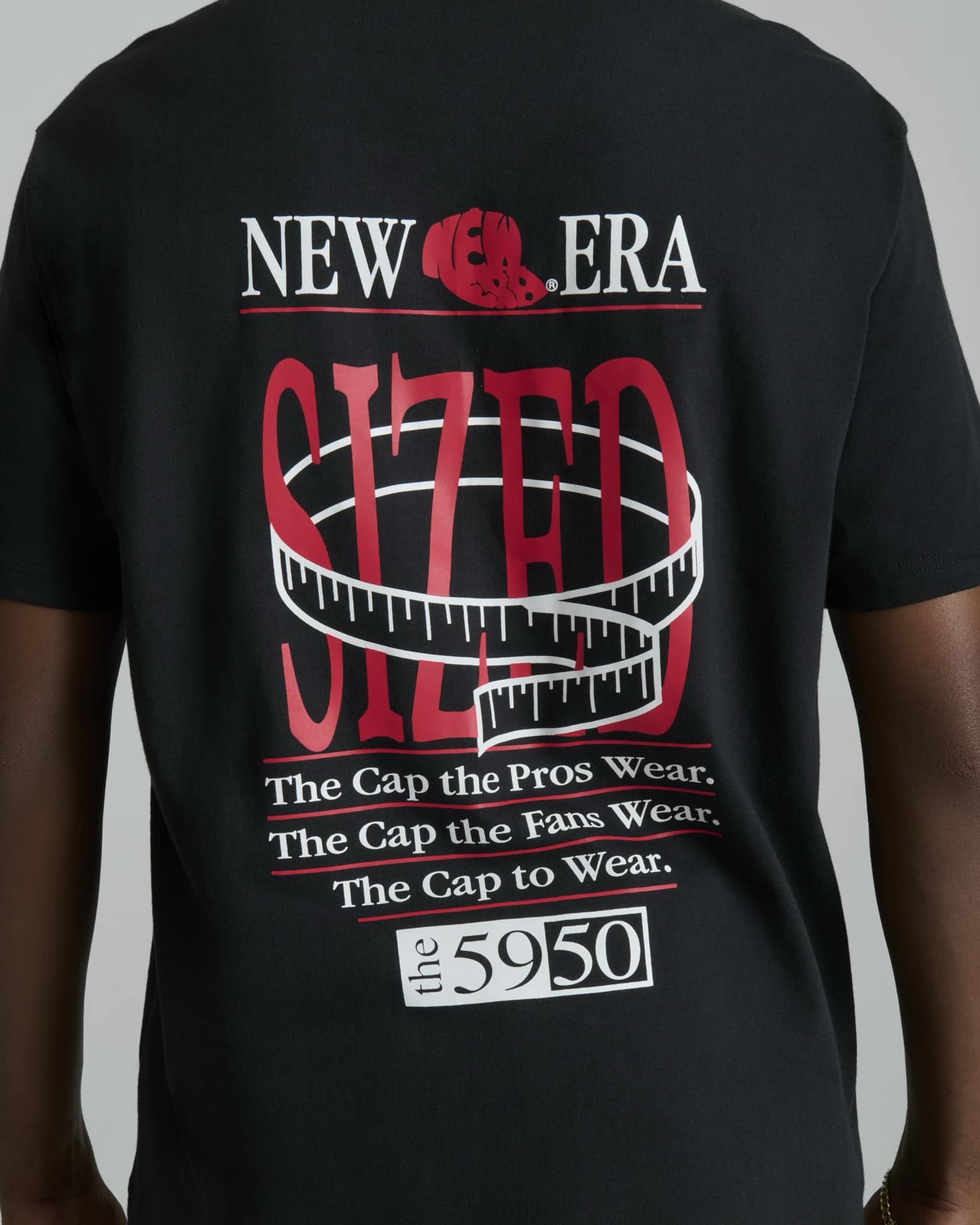 Sized Graphic Black T-Shirt